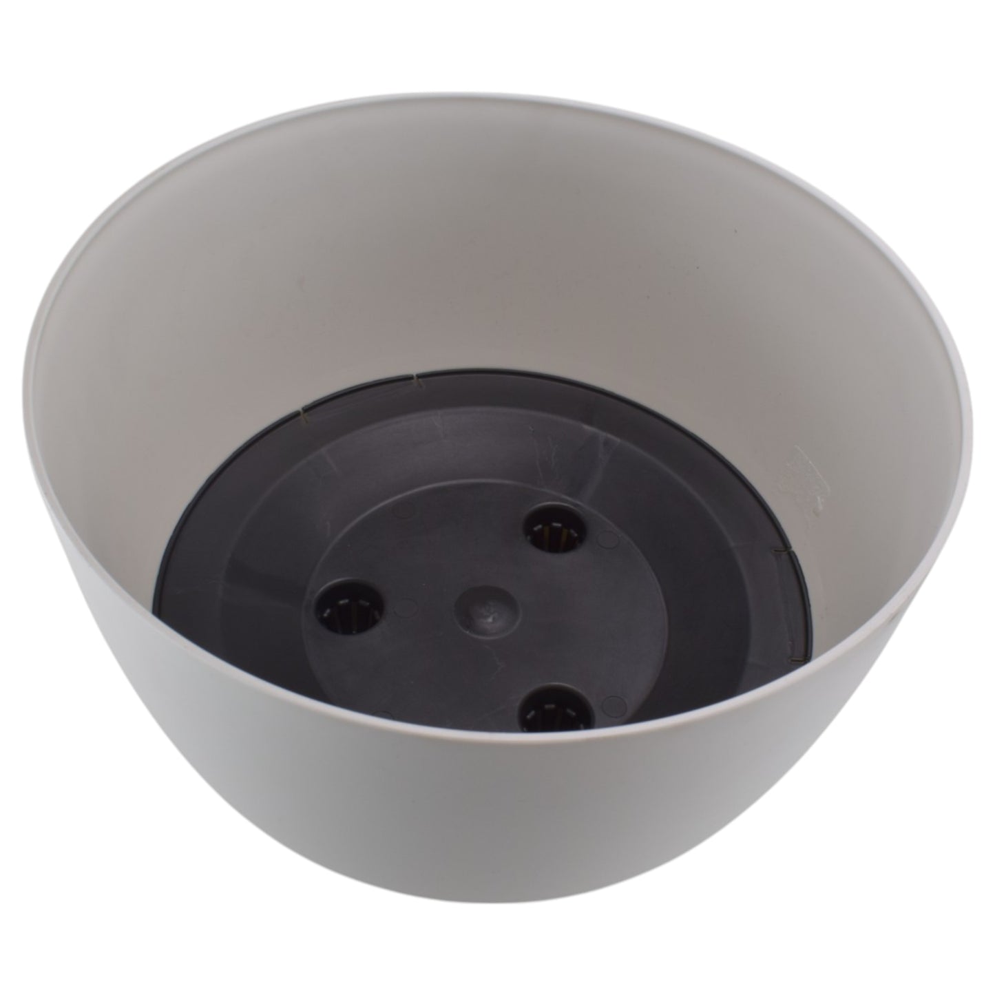Roma Bowl Pot with Legs, Insert and Hole with Plug 290mm White