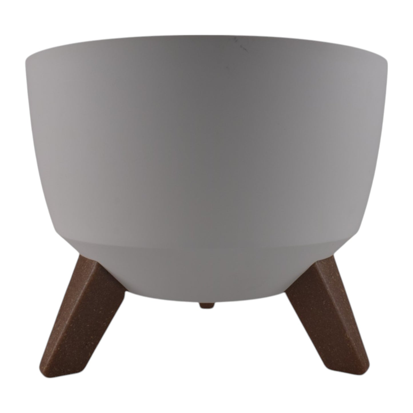 Roma Bowl Pot with Legs, Insert and Hole with Plug 330mm White