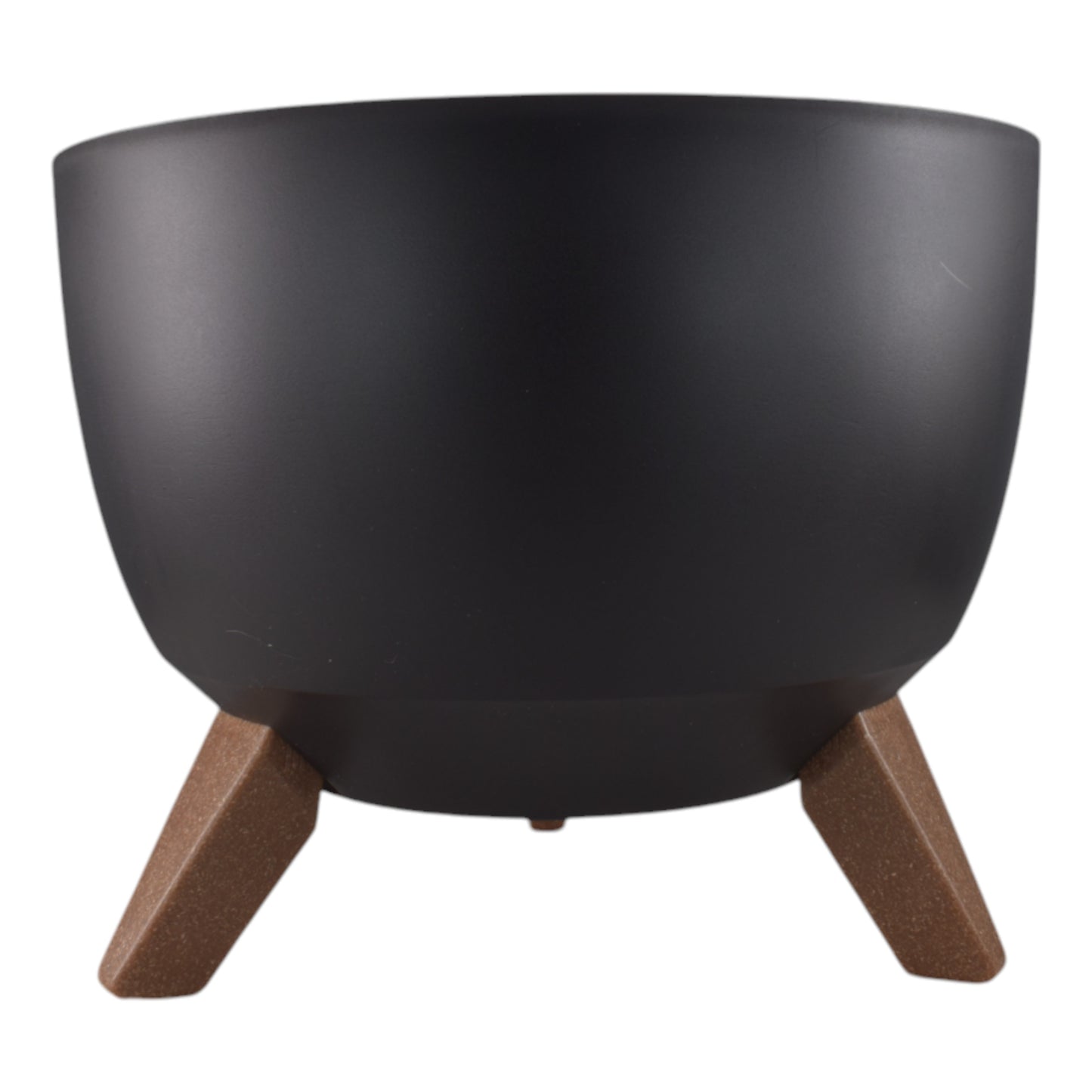 Roma Bowl Pot with Legs, Insert and Hole with Plug 290mm Black