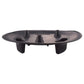 Roma Bowl Pot with Legs, Insert and Hole with Plug 290mm Black