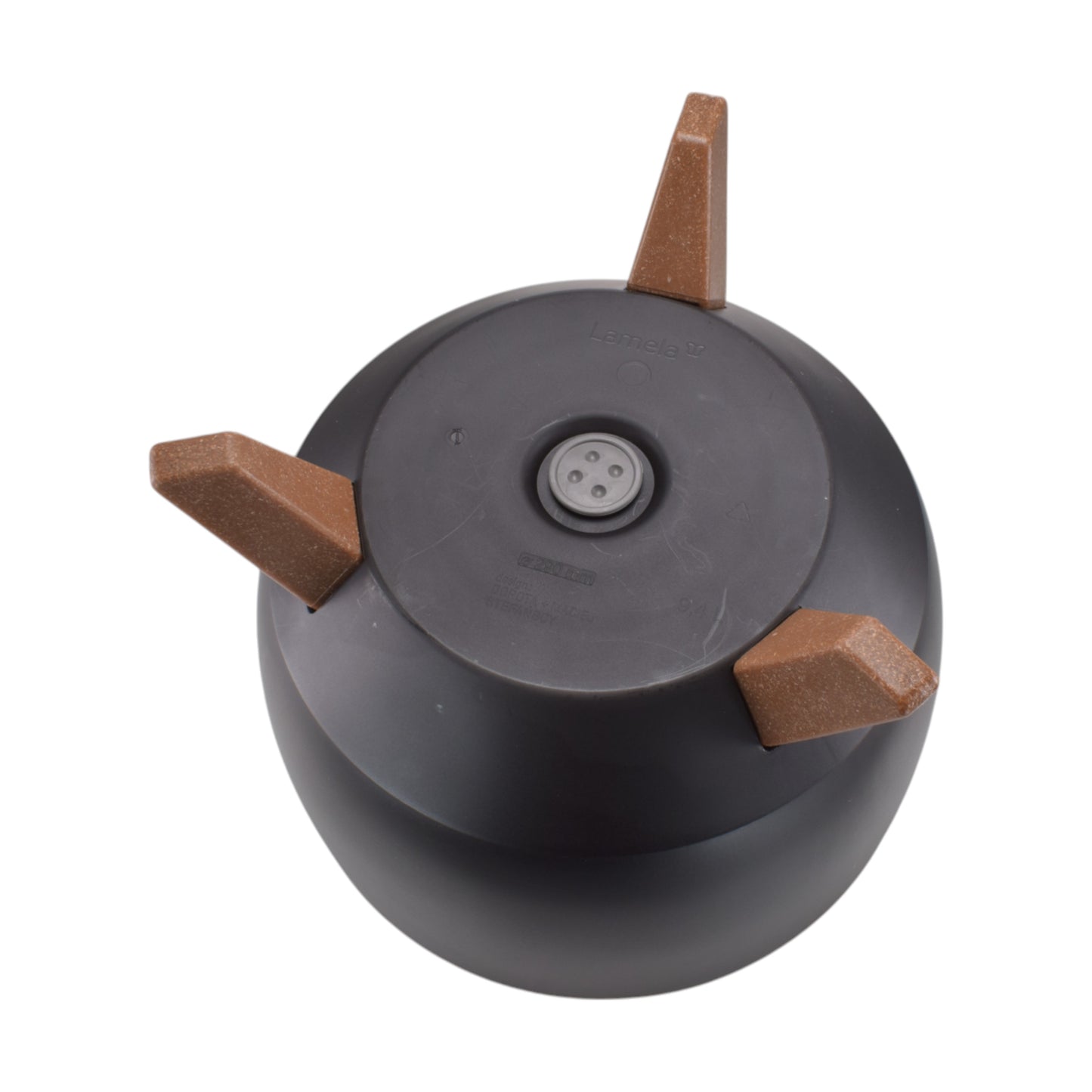 Roma Bowl Pot with Legs, Insert and Hole with Plug 290mm Black