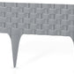 Lawn Edging, Plastic Palisade Rattan Effect, 2.4m, Gray