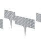 Lawn Edging, Plastic Palisade Rattan Effect, 2.4m, Black