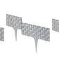 Lawn Edging, Plastic Palisade Rattan Effect, 2.4m, Gray