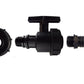 IBC 2” S60X6 Cap with Large Plastic Valve and Pond Connector 13/20/25mm Barb