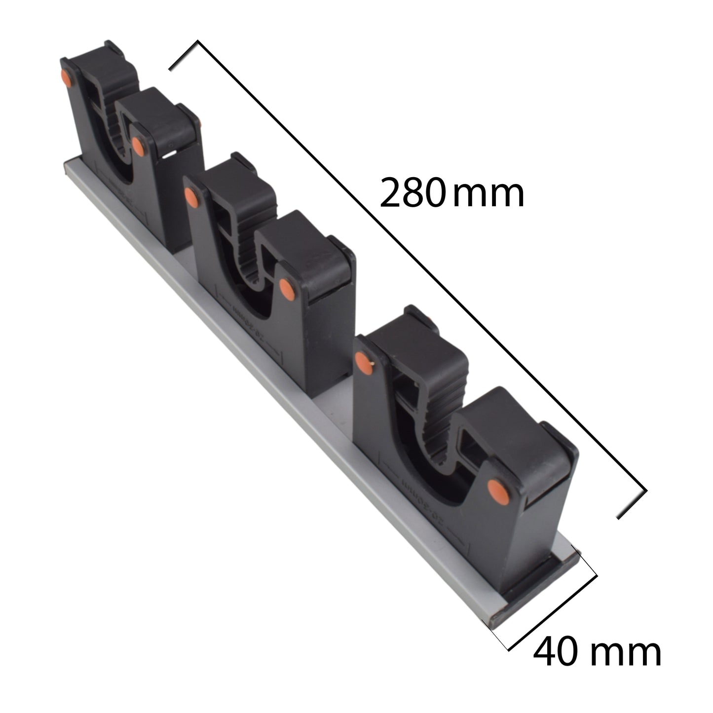 Wall Mount Tool Holder Rail – Gripper Design (3 Handles)