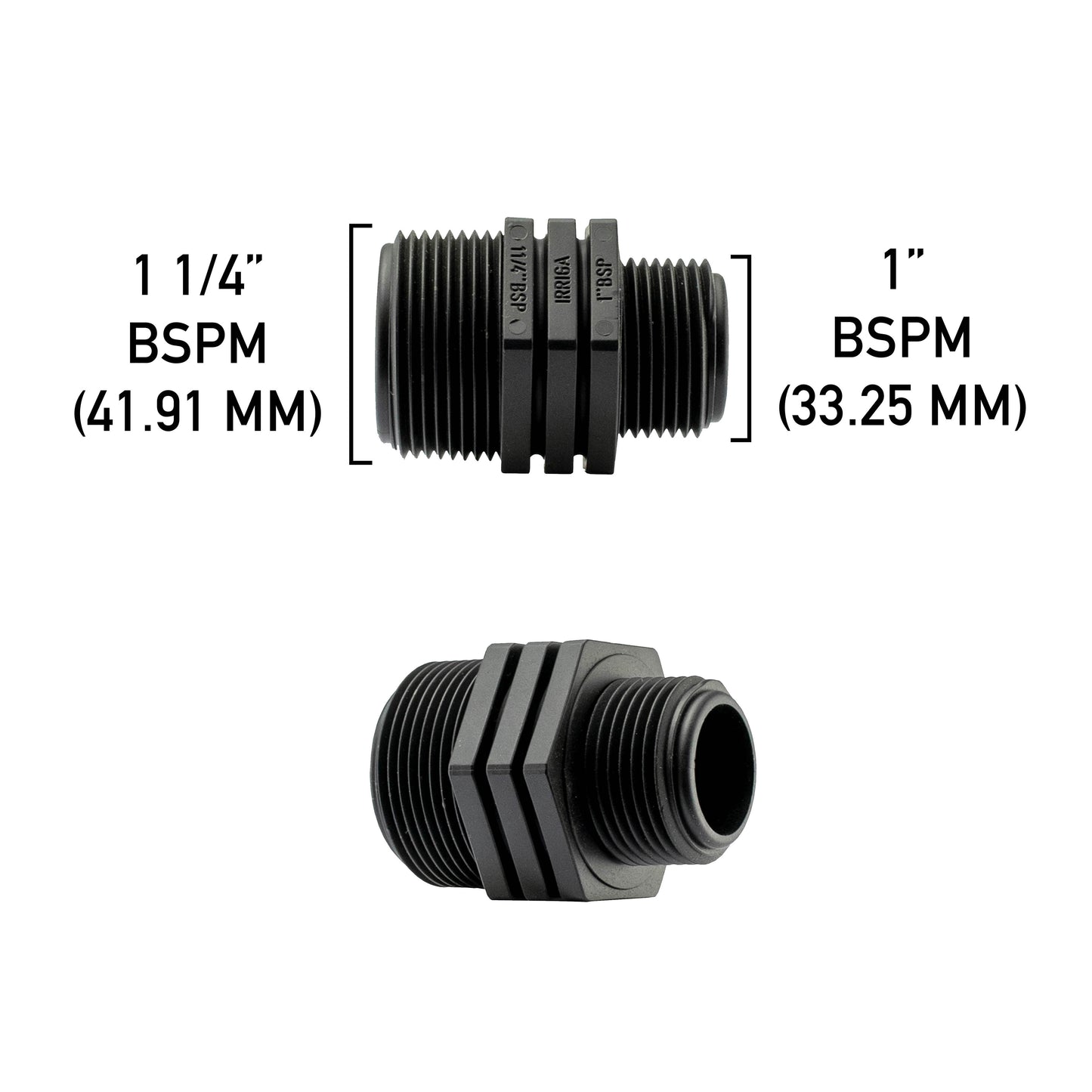 Reducing Nipple 1.25” BSP – 1” BSP Male