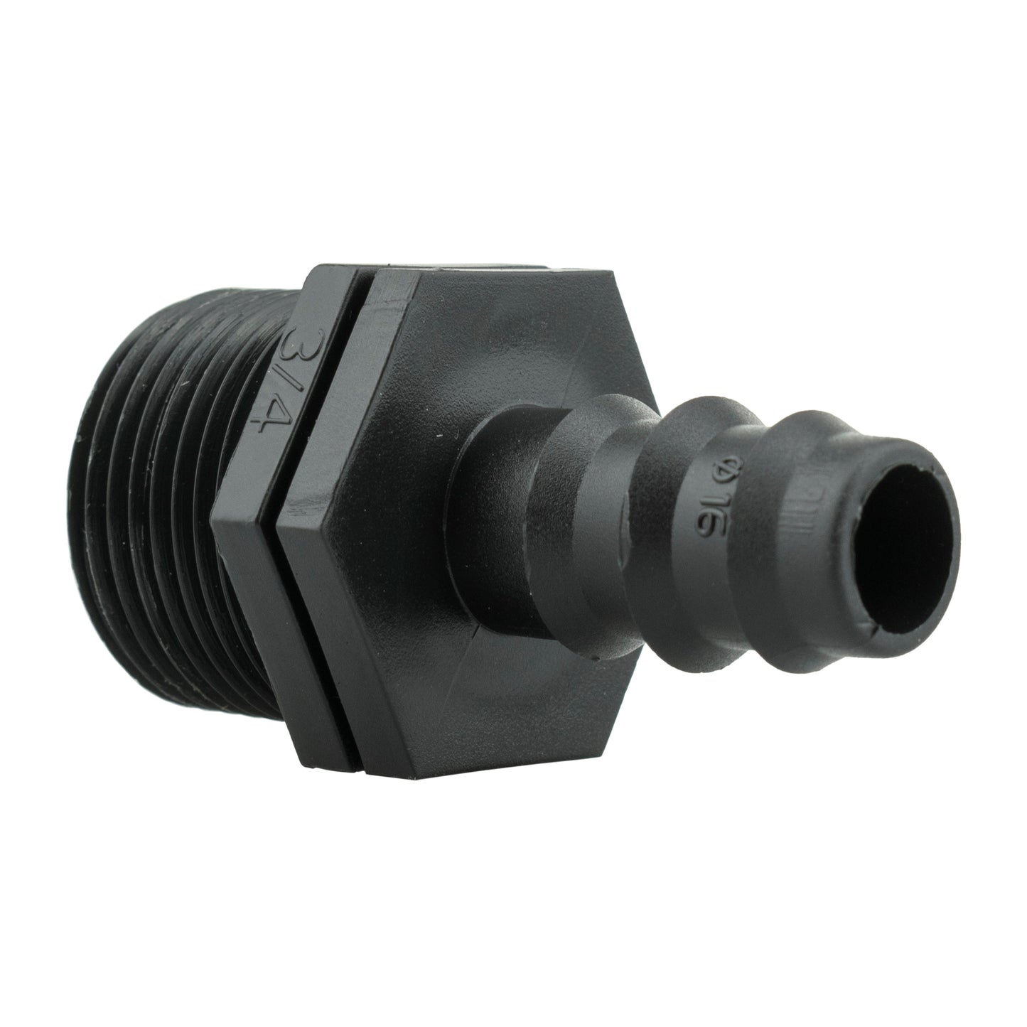 16mm Barbed Straight with BSPF-Quick Connect Valve & Hose Connector Black