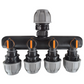 32mm MDPE 4-Way Manifold Straight Inlet/Outlets