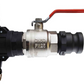 Ball Valve Lever 1.5" BSPM-F with Camlock Type D and F Connectors Kit