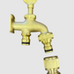 Brass Bib Tap Quick Connect and Hose Connector, Rooster Design