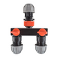 Tap Splitter with Valves and 20mm MDPE Straight Inlet/Outlet Kit