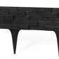 Lawn Edging, Plastic Palisade Slate Effect, 2.38m, Black