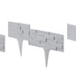 Lawn Edging, Plastic Palisade Slate Effect, 2.38m, Black