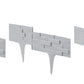 Lawn Edging, Plastic Palisade Slate Effect, 2.38m, Brown