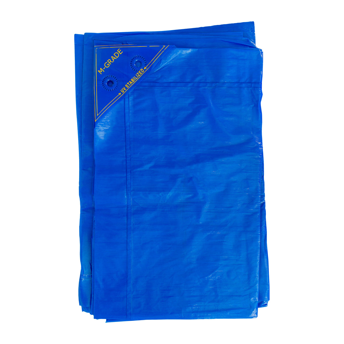 Tarpaulin LLDPE 100GSM Blue with 10 x Clip-On Eyelets Black