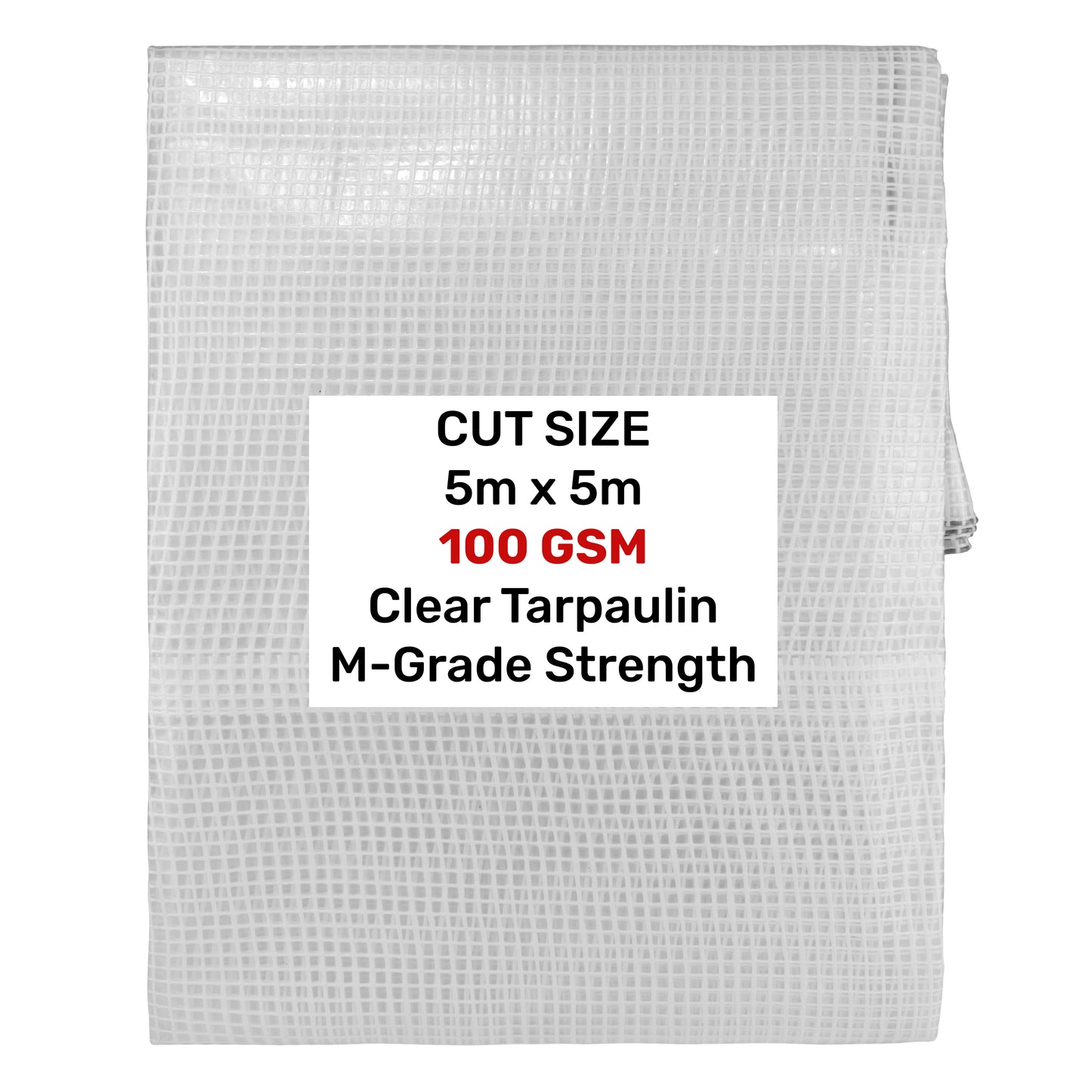 Clear M-Grade Tarpaulin 5m x 5m