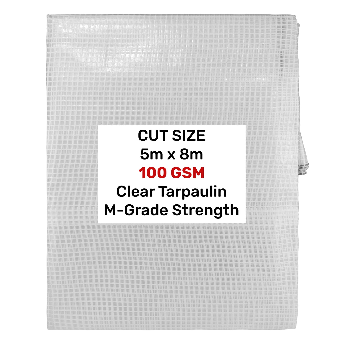 Clear M-Grade Tarpaulin 5m x 8m