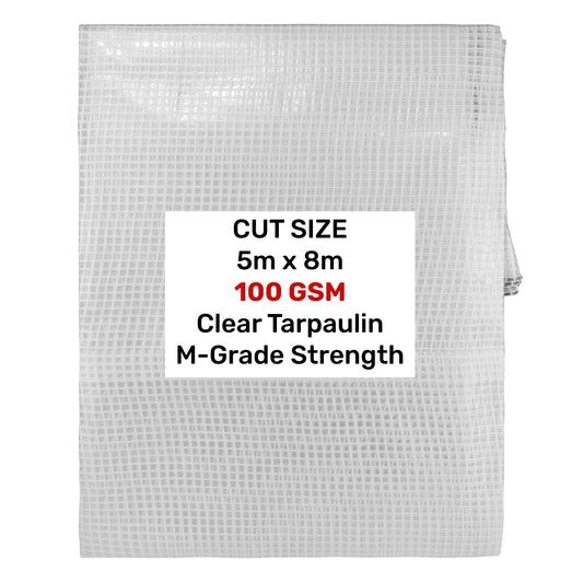 Clear M-Grade Tarpaulin 5m x 8m