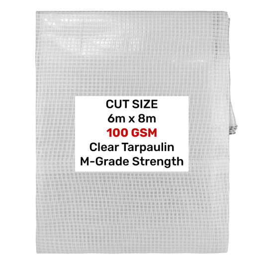 Clear M-Grade Tarpaulin 6m x 8m