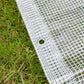 Tarpaulin 100GSM Clear with 10 x Clip-On Eyelets Black