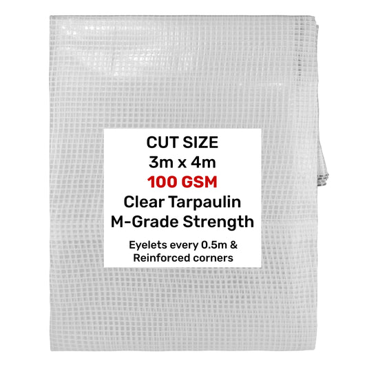 Clear M-Grade Tarpaulin 3m x 4m