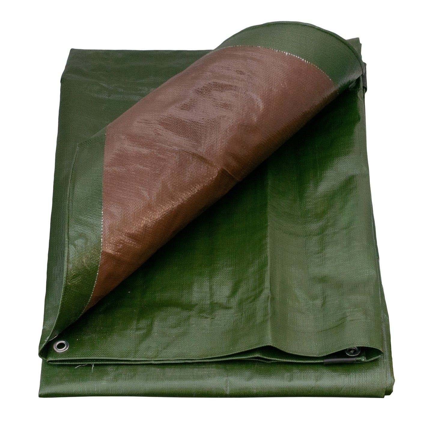 Green/Brown L-Grade Tarpaulin 5m x 6m