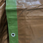 Tarpaulin 200GSM Green/Brown with 10 x Clip-On Eyelets Black