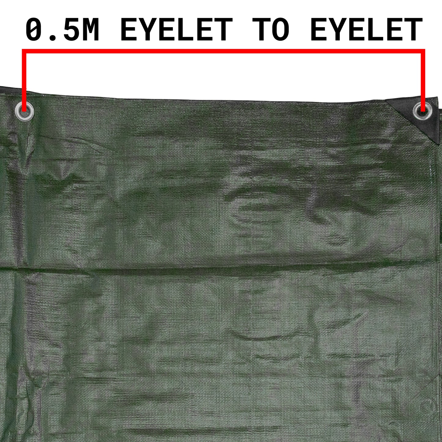 Green/Brown L-Grade Tarpaulin 5m x 6m