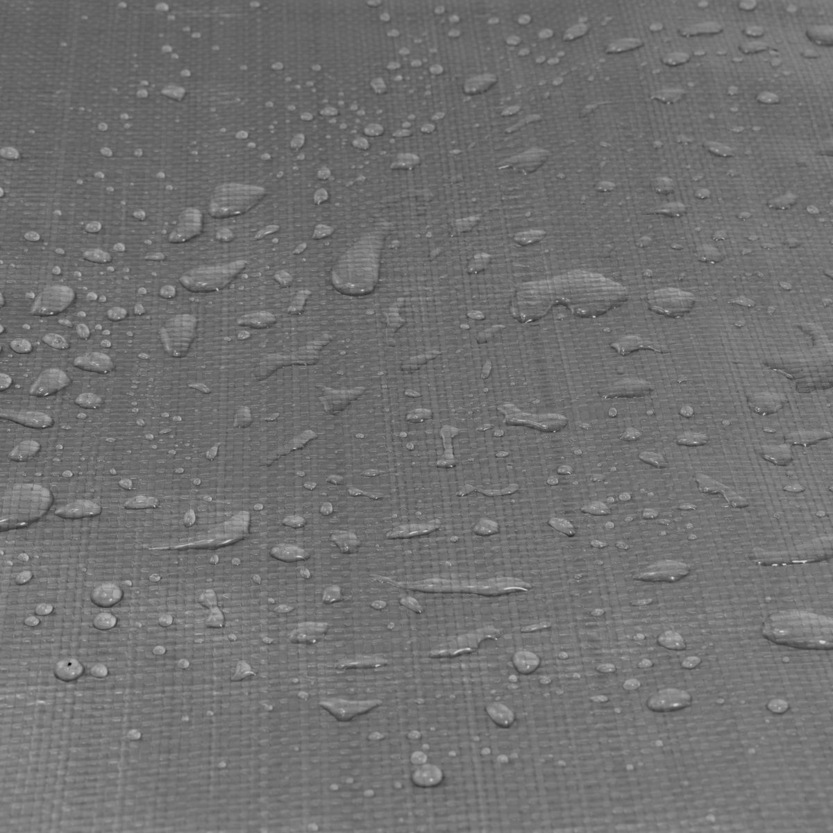 Tarpaulin 200GSM L-Grade Grey with 10 x Clip-On Eyelets Black