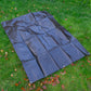 Black/Silver L-Grade Tarpaulin with 10 x 6" Bungee Balls (Black)