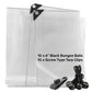 Clear XL-Grade Tarpaulin with 10 x 6" Bungee Balls (Black) and 10 x Screw Type Tarp Clips