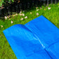 Blue S-Grade Tarpaulin with 10 x 4" Bungee Balls (Black)
