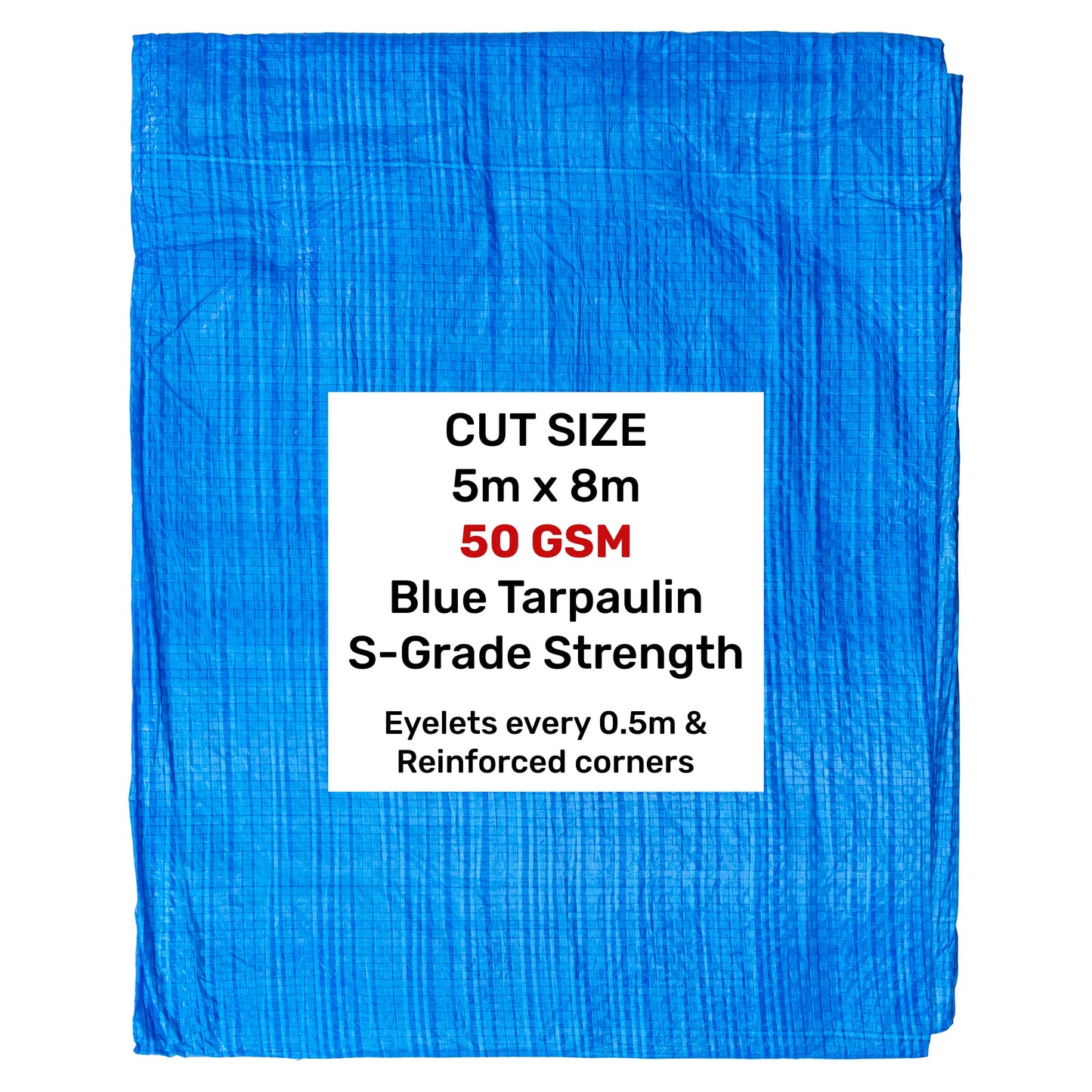 Blue S-Grade Tarpaulin 5m x 8m