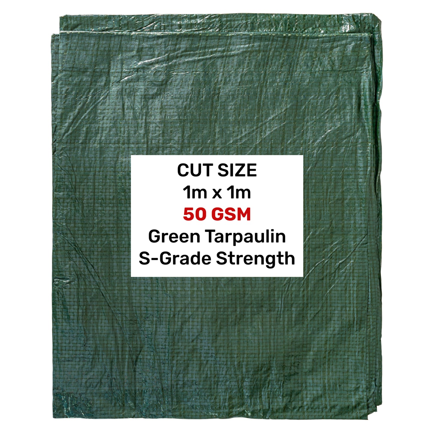 Green S-Grade Tarpaulin 1m x 1m