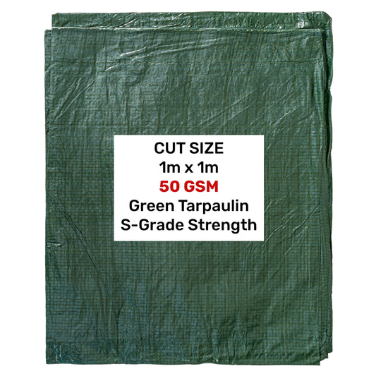 Green S-Grade Tarpaulin 1m x 1m