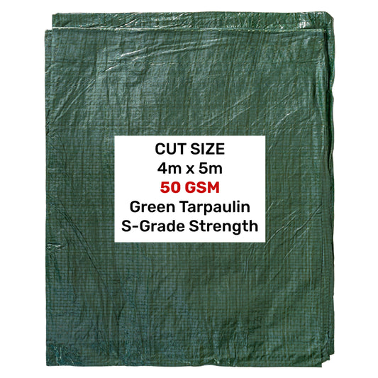 Green S-Grade Tarpaulin 4m x 5m