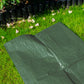 Green M-Grade Tarpaulin with 10 x 6" Bungee Balls (Black) and 10 x Screw Type Tarp Clips