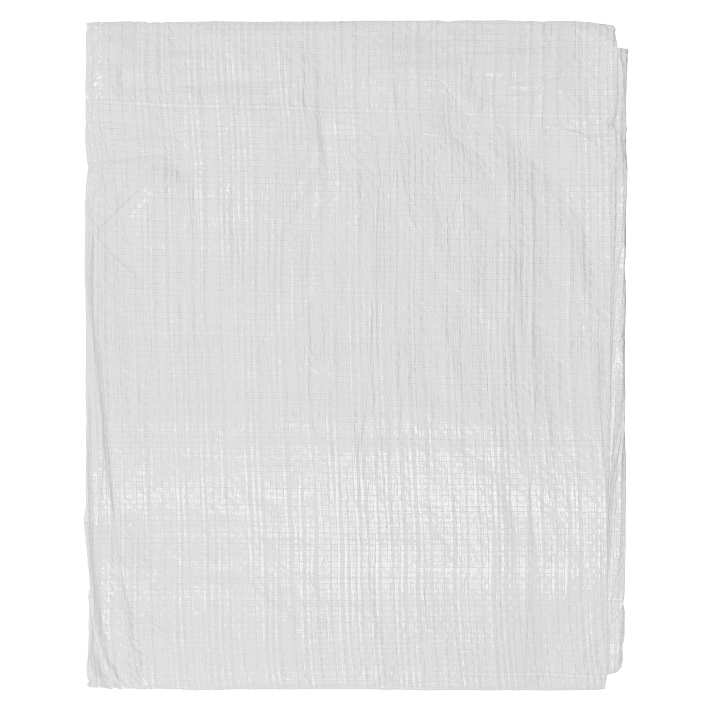 White M-Grade Tarpaulin with 10 x 6" Bungee Balls (Black) and 10 x Screw Type Tarp Clips