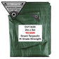 Green M-Grade Tarpaulin 2m x 3m