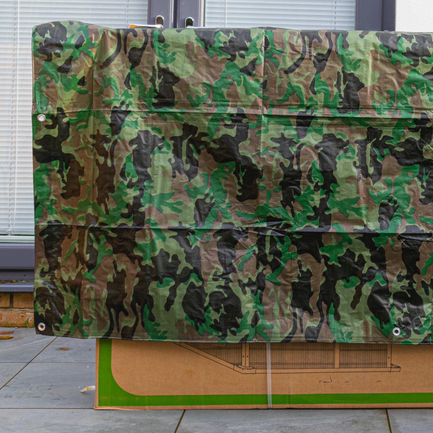 Camouflage M-Grade Tarpaulin 1.5m x 5m BRADAS