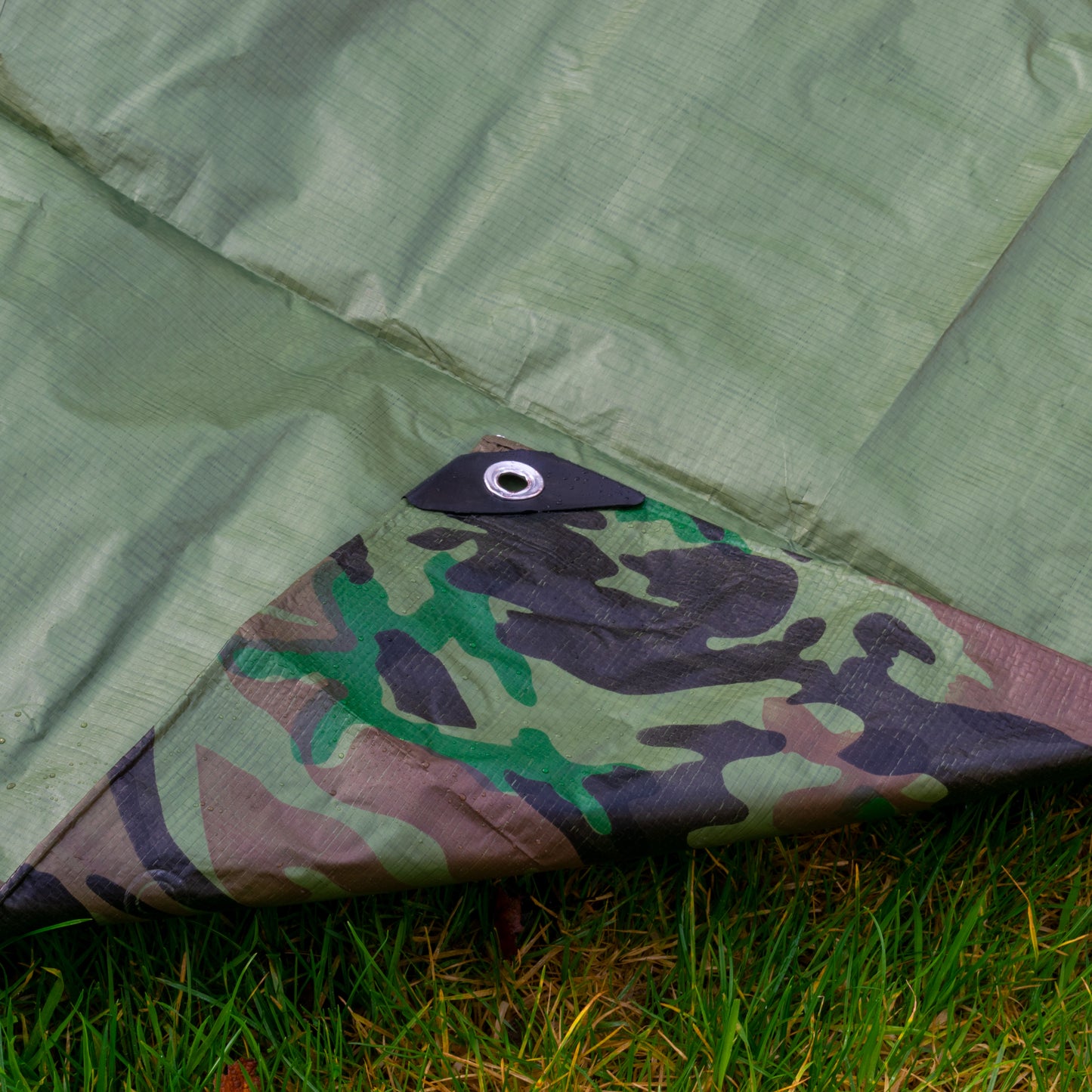 Camouflage M-Grade Tarpaulin 1.5m x 5m BRADAS