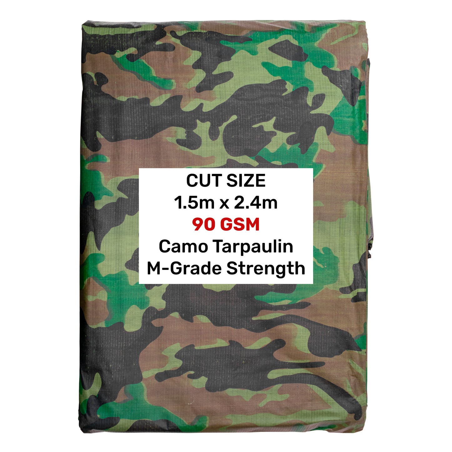 Camouflage M-Grade Tarpaulin 1.5m x 2.4m