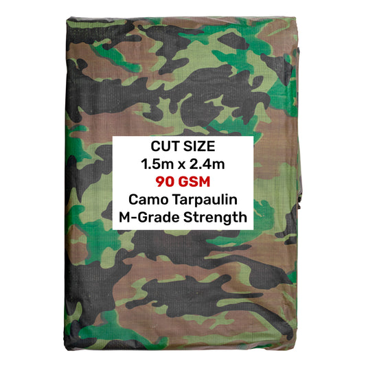 Camouflage M-Grade Tarpaulin 1.5m x 2.4m
