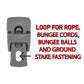 Tarp Clip Gray Slide Type Pack of 10