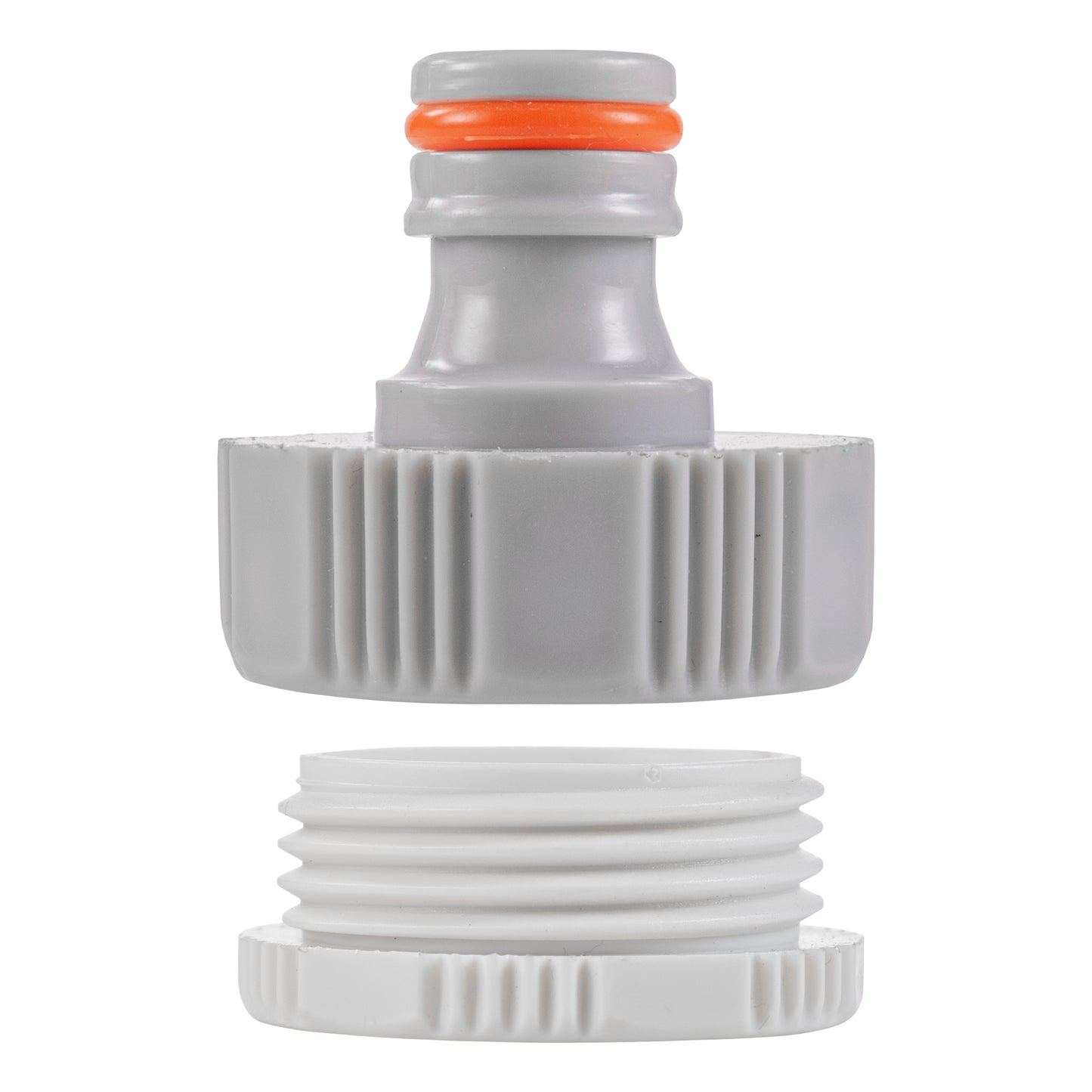 Female Tap Connector 1" or 3/4" BSP Female, Gray/White