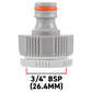 Female Tap Connector 1" or 3/4" BSP Female, Gray/White