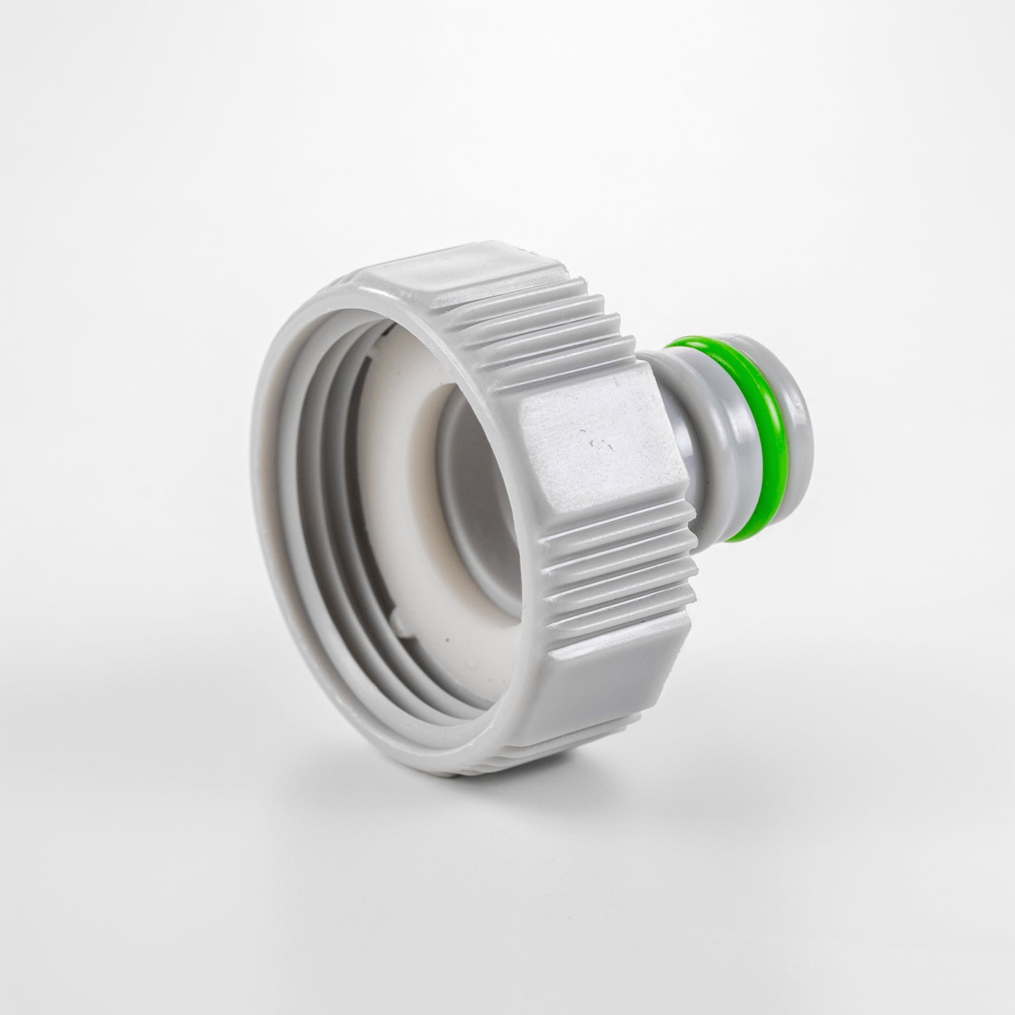 Female Tap Connector 1" or 3/4" BSP Female, Green/Gray