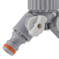 2-Way Tap Connector With Valves 1" or 3/4" BSP Female, Gray/White