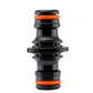 Two Way Connector Male 23mm Black